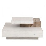 Table basse carr�e - bois - blanc - interiors