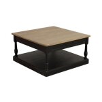 Table basse carr�e - bois - noir - interiors