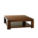 Table basse carrée macabane eden en bois mindi - coloris tabac Table basse carrée macabane eden en bois mindi - coloris tabac
