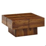 Table basse carrée - meuble design moderne - bois massif - 575 cm - vernis protecteur - salon Table basse carrée - meuble design moderne - bois massif - 575 cm - vernis protecteur - salon