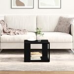 Table basse - ch�ne noir - 40x40x30 cm - bois massif - finition mate