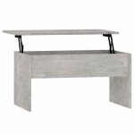Table basse - dec039338 - plateau relevable - bois dingénierie - gris béton - 80x505x415 cm Table basse - dec039338 - plateau relevable - bois dingénierie - gris béton - 80x505x415 cm