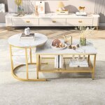 Table basse design mixte bois & métal - forme unique rectangle & ronde - plateau solide pour salon moderne ... Table basse design mixte bois & métal - forme unique rectangle & ronde - plateau solide pour salon moderne ...
