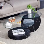 Table basse design table basse verre tremp� moderne � plusieurs niveaux table basse ronde salon structure ...