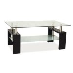 Table basse double niveau - lisa basic ii - 100 x 60 x 55 cm - couleur wengé Table basse double niveau - lisa basic ii - 100 x 60 x 55 cm - couleur wengé
