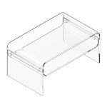 Table basse - duoku - ykb107 - acrylique transparent - 50 x 80 x 38 cm - design moderne