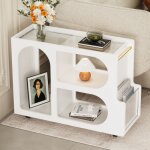Table basse étroite avec roulettes verrouillablesverre trempé strié de 5 mm dépaisseurblanc - hauss spole ... Table basse étroite avec roulettes verrouillablesverre trempé strié de 5 mm dépaisseurblanc - hauss spole ...