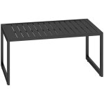 Table basse ext�rieure - outsunny - plateau � lattes - cadre en aluminium - pour balcon patio terrasse ...