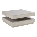 Table basse florenz 76 x 76 x 38 cm effet béton clair Table basse florenz 76 x 76 x 38 cm effet béton clair