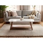 Table basse isaak 130x65 laqu�e blanc