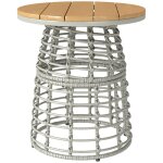 Table basse de jardin - outsunny - ronde - en résine aspect rotin acier et plateau composite - Ø 45 x ... Table basse de jardin - outsunny - ronde - en résine aspect rotin acier et plateau composite - Ø 45 x ...