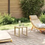 Table basse de jardin carr�e vidaxl 40x40x36 cm - pin trait� beige