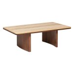 Table basse jivan travertin bois 120x70cm - atmosphera createur dinterieur - marron