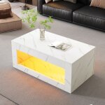 Table basse led moderne brillante avec télécommande design marbre blanc - salon & canapé - grand format ... Table basse led moderne brillante avec télécommande design marbre blanc - salon & canapé - grand format ...
