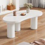 Table basse moderne 107 * 57 * 405 cm forme de croissant irrégulière plateau en mdf et pieds en pvc patins ... Table basse moderne 107 * 57 * 405 cm forme de croissant irrégulière plateau en mdf et pieds en pvc patins ...