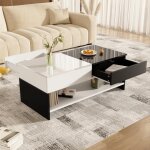 Table basse moderne au design minimaliste table basse avec 2 tiroirs grand espace de rangement design ... Table basse moderne au design minimaliste table basse avec 2 tiroirs grand espace de rangement design ...