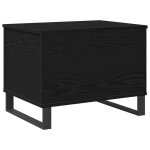 Table basse moderne - vidaxl - ch�ne noir - 60x445x45 cm - bois ding�nierie - pied luge - rectangulaire ...