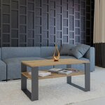 Table basse modi artisan chêne / anthracite avec étagère - table moderne pour le salon - style industriel ... Table basse modi artisan chêne / anthracite avec étagère - table moderne pour le salon - style industriel ...