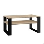 Table basse modi chêne sonoma / noir avec étagère - table moderne pour salon - style industriel Table basse modi chêne sonoma / noir avec étagère - table moderne pour salon - style industriel