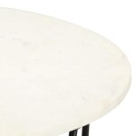 Table basse - plusieurs niveaux - blanc 65x65x42 cm pierre v�ritable texture marbre - salon moderne(38088) ...
