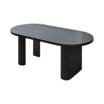 Table basse olova noir 120x60x45cm - atmosphera createur dinterieur - noir