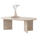 Table basse ovale en agglom�r� oscar