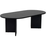 Table basse ovale en aggloméré coloris noir l119 cm - iris Table basse ovale en aggloméré coloris noir l119 cm - iris