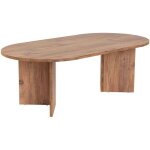 Table basse ovale en aggloméré sable pin Table basse ovale en aggloméré sable pin
