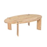 Table basse ovale en bois dacacia naturel 120cm
