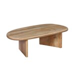 Table basse ovale bois de manguier naturel. l 119. 5 x p 60 x h 35cm Table basse ovale bois de manguier naturel. l 119. 5 x p 60 x h 35cm