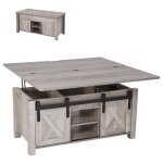 Table basse � plateau relevable rectangulaire - vevor - 1000 x 500 x 485 mm - pour bureau maison - couleur ...