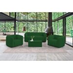 Table basse avec rangement terracotta - vert fonc - bois massif - rectangulaire - pliable - 96x38. 5x45. ...