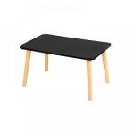 Table basse rectangulaire scandinave contemporaine de salon - errolves - noir - 60 * 40 * 32 cm