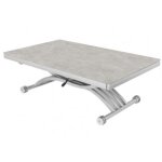 Table basse relevable extensible zen gris ardoise
