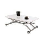 Table basse relevable mirage laqué blanc Table basse relevable mirage laqué blanc