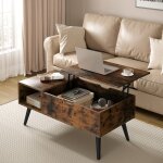 Table basse relevable - woltu table de salon - espace de rangement intérieur - 100x50x(43 - 57)cm - marron ... Table basse relevable - woltu table de salon - espace de rangement intérieur - 100x50x(43 - 57)cm - marron ...