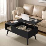 Table basse relevable - woltu table de salon - espace de rangement intérieur - 100x50x(43 - 57)cm - noir ... Table basse relevable - woltu table de salon - espace de rangement intérieur - 100x50x(43 - 57)cm - noir ...