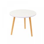 Table basse rond scandinave contemporaine de salon - errolves - blanc - 50 * 50 * 40 cm