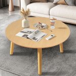 Table basse ronde en bois - 60cm  50cm