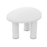 Table basse ronde plateau en mdf laqu� pieds en pvc table basse couleur cr�me table dappoint pour le ...
