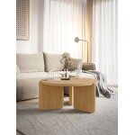 Table basse ronde - preffines - 80 cm - couleur chêne naturel Table basse ronde - preffines - 80 cm - couleur chêne naturel
