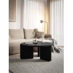 Table basse ronde - preffines - 80 cm - couleur portland noir Table basse ronde - preffines - 80 cm - couleur portland noir