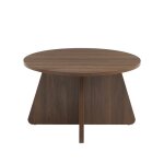 Table basse ronde ruba effet noyer - bois