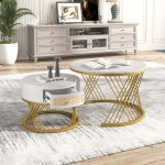 Table basse ronde avec tiroirs en rotin plastique - table basse en panneau de fibres avec motif marbré ... Table basse ronde avec tiroirs en rotin plastique - table basse en panneau de fibres avec motif marbré ...