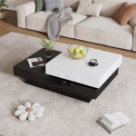 Table basse - table basse rotativeépissure noire et blanchemoderne à la modefinition brillante103 * 80 ... Table basse - table basse rotativeépissure noire et blanchemoderne à la modefinition brillante103 * 80 ...