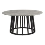 Table basse de salon buzzard 90 x 45 cm effet b�ton noir x000d