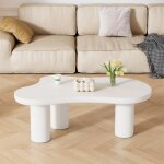Table basse salon nuage irr�gulier laqu� style cr�me minimaliste moderne table canap� 107x66x405cm blanc ...