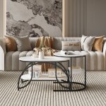 Table basse salon avec rangement - lot de 2 table basse ronde - tables basses gigognes - style moderne ... Table basse salon avec rangement - lot de 2 table basse ronde - tables basses gigognes - style moderne ...
