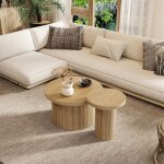Table basse salon ronde (2 pièces) table dappoint avec lattes en bois naturel 66 * 66 * 40 + 40 * 40 ... Table basse salon ronde (2 pièces) table dappoint avec lattes en bois naturel 66 * 66 * 40 + 40 * 40 ...