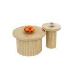 Table basse salon ronde (2 pièces) 66 * 66 * 40 + 40 * 40 * 46cm - sogeu - table dappoint avec lattes ... Table basse salon ronde (2 pièces) 66 * 66 * 40 + 40 * 40 * 46cm - sogeu - table dappoint avec lattes ...